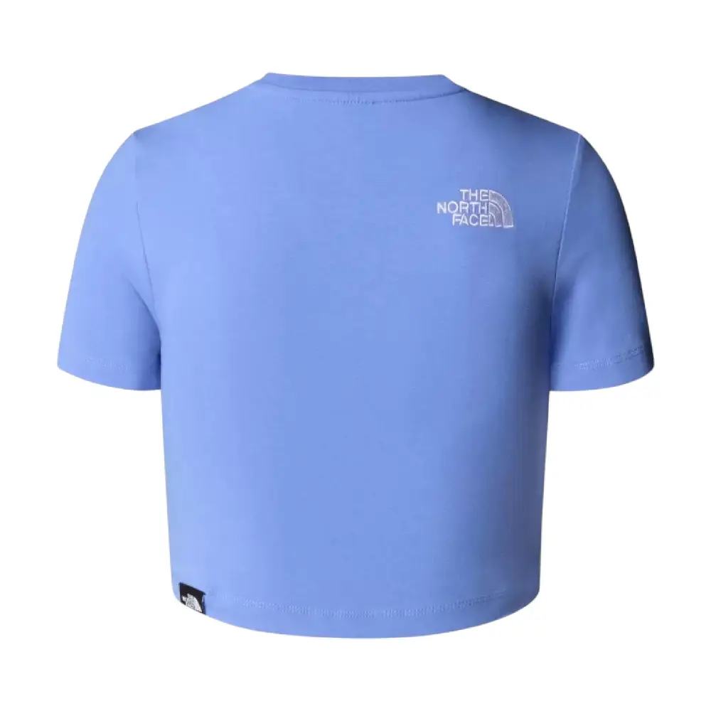 S/S Essential Cropped Slim T-Shirt Blue - Image 2