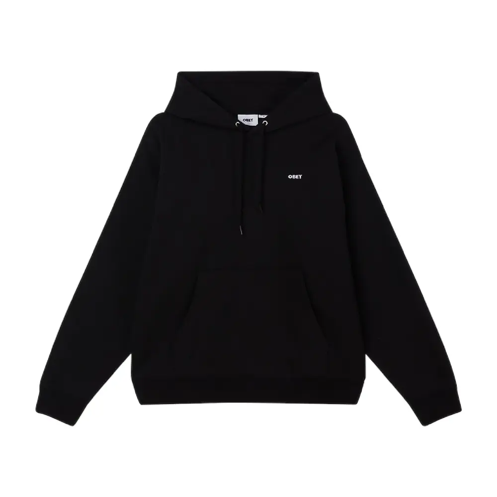 Icon Stencil Flame Fleece Hoodie Black