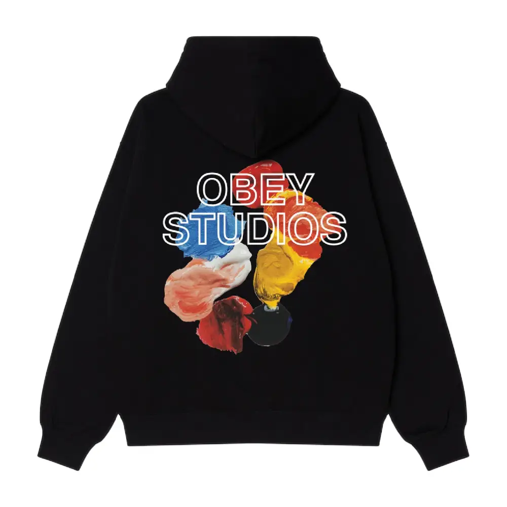Studios Palette Fleece Hoodie Black - Image 2
