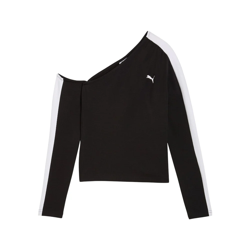 T7 Asymmetric Longsleeve T-Shirt Black