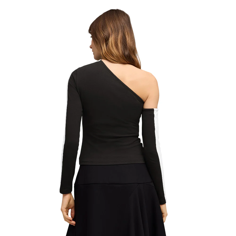 T7 Asymmetric Longsleeve T-Shirt Black - Image 4
