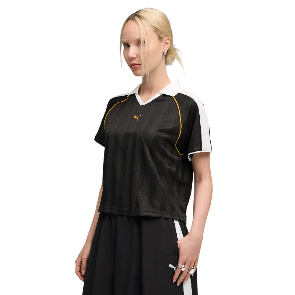 T7 Relaxed Footbal T-Shirt Black - Image 3
