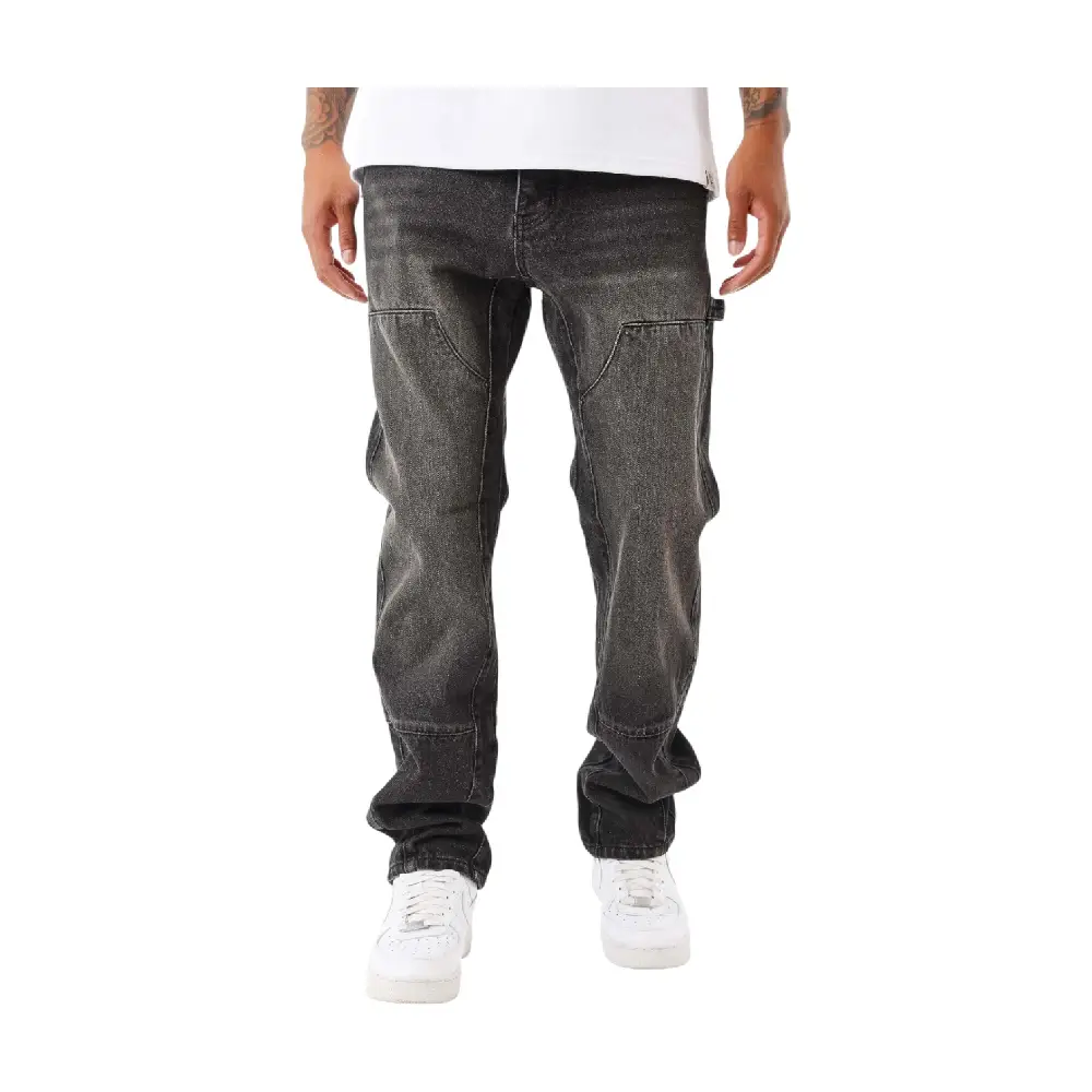 Wide-Leg Carpenter Jeans Black