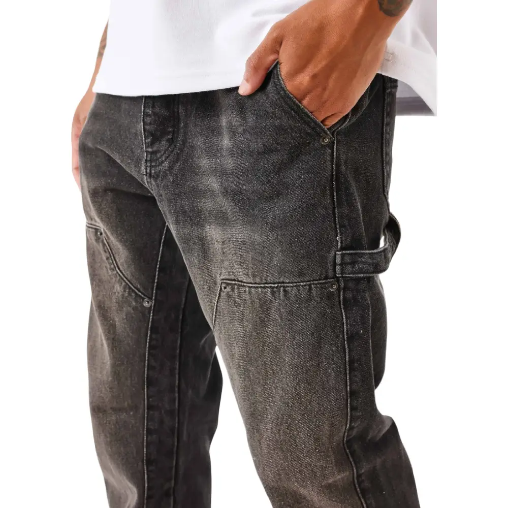 Wide-Leg Carpenter Jeans Black - Image 3