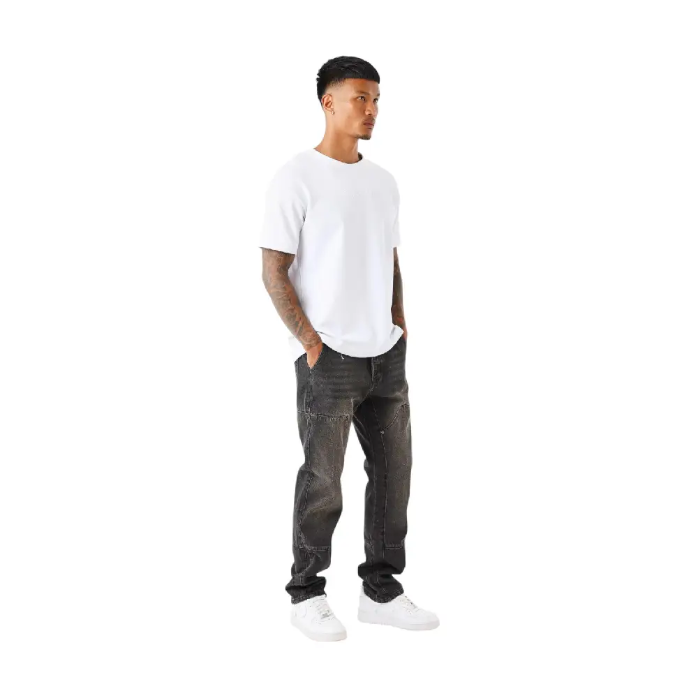 Wide-Leg Carpenter Jeans Black - Image 4