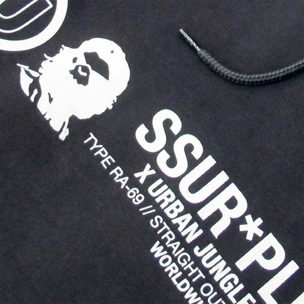 SSUR x UJ Hoodie Black - Image 2