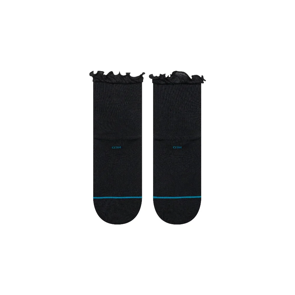Ruffle Icon Quarter Socks Black - Image 3