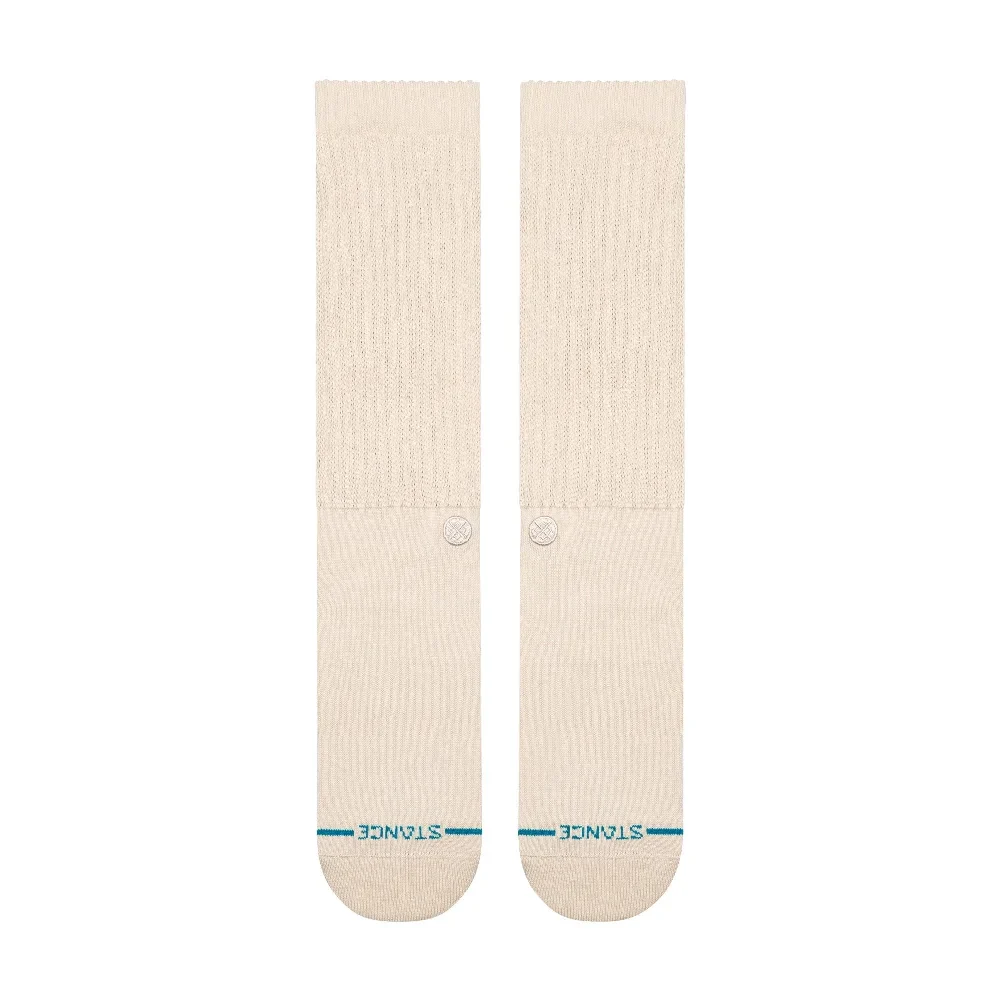 Womens Icon Slouch Crew Socks Beige - Image 2