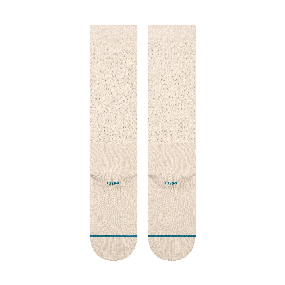 Womens Icon Slouch Crew Socks Beige - Image 3