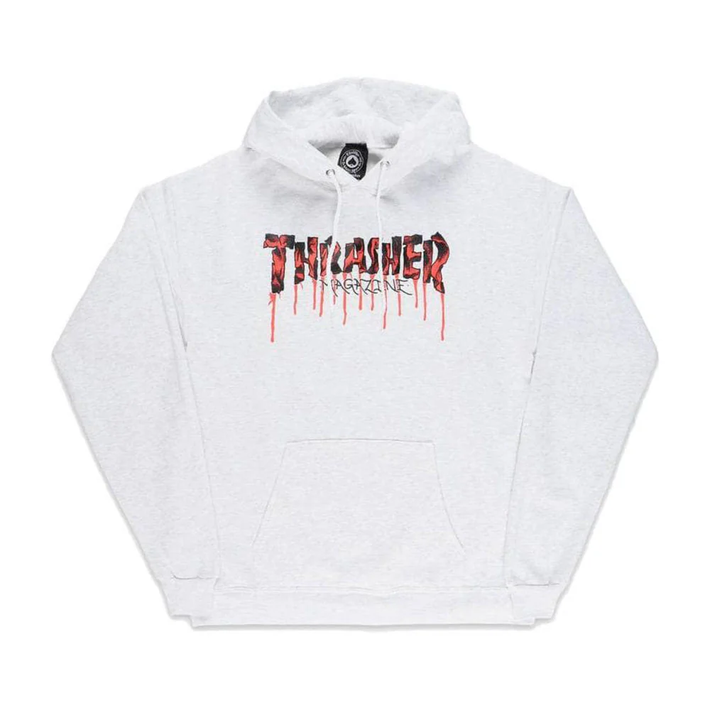 Blood Drip Hoodie Grey