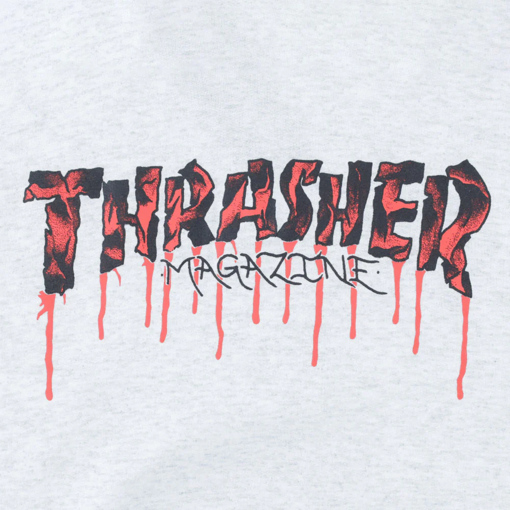 Blood Drip Hoodie Grey - Image 2