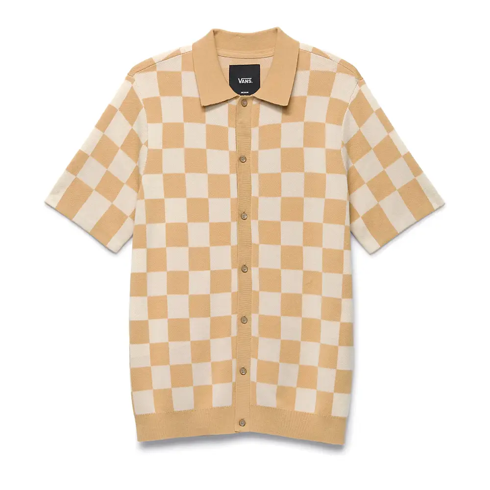 CHECKERBOARD SS SWEATER POLO