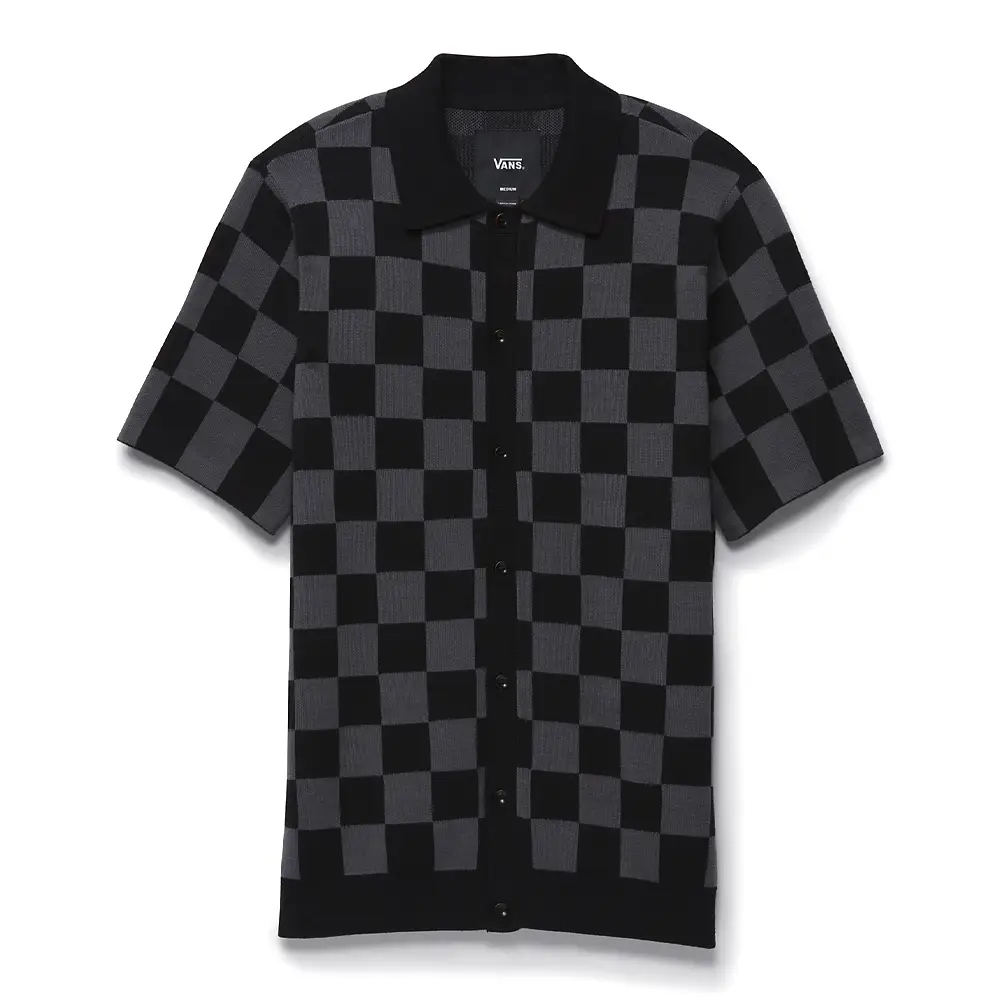 CHECKERBOARD SS SWEATER POLO
