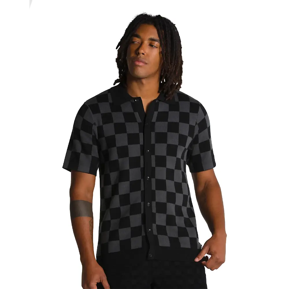 CHECKERBOARD SS SWEATER POLO - Image 3